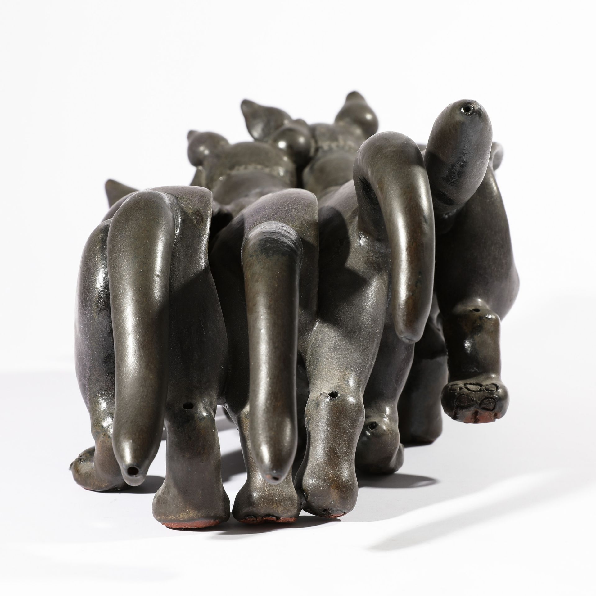 Beate Kuhn,4 cats mounted together - Image 4 of 7