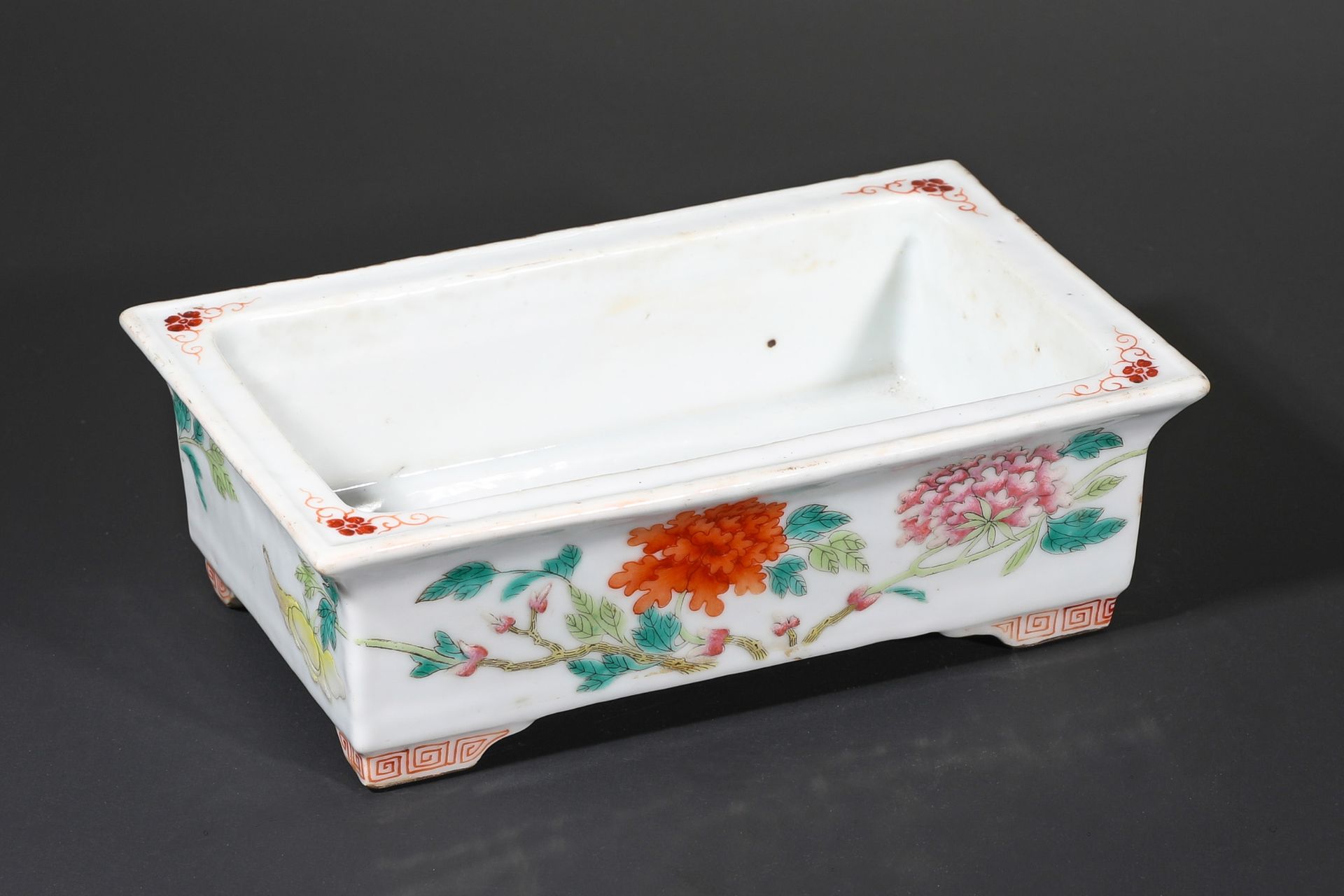 Famille Rose Bonsai Bowl, Qing Dynasty