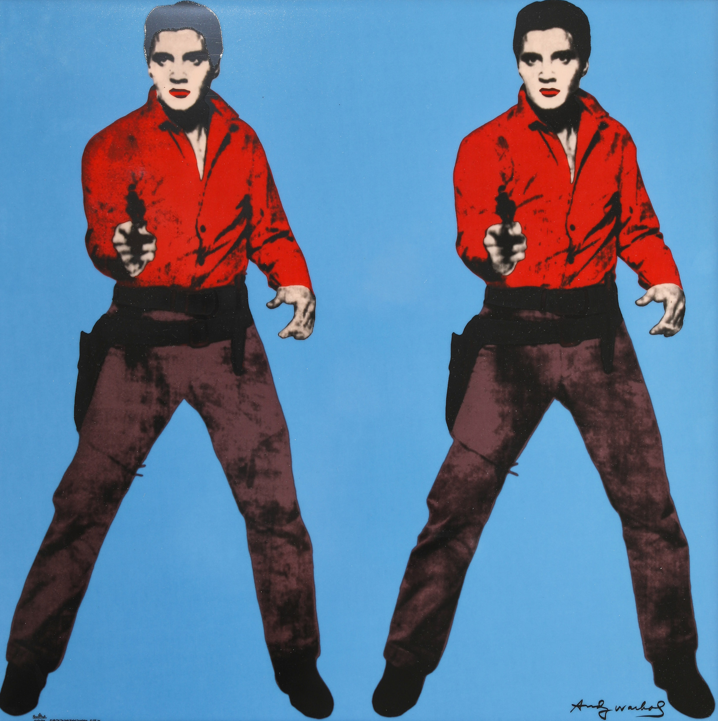 after Andy Warhol, Rosenthal, Elvis standing (blue), edition of 49