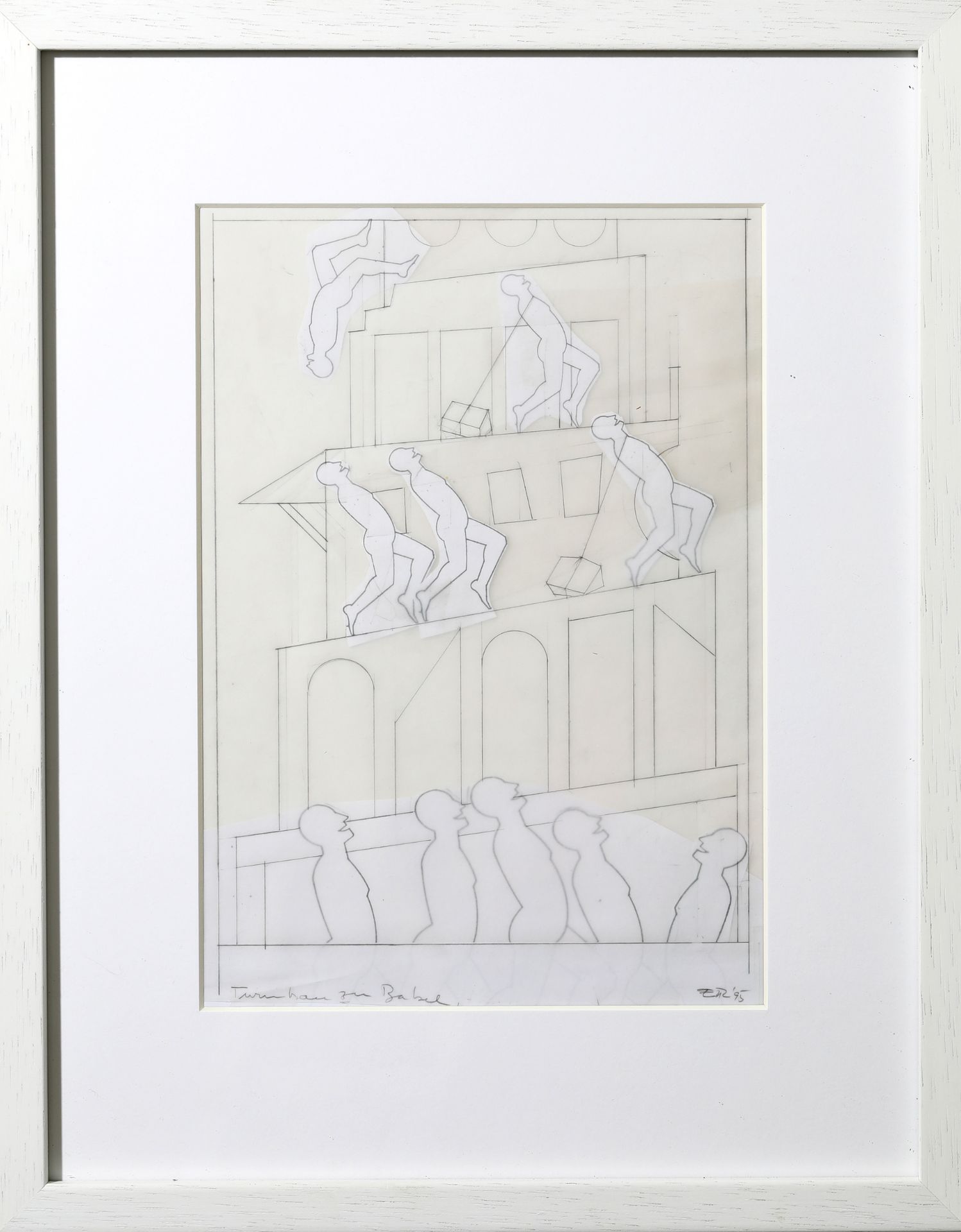 Georg Ettl*, Turmbau zu Babel, Zeichnung, 1995 - Bild 2 aus 5