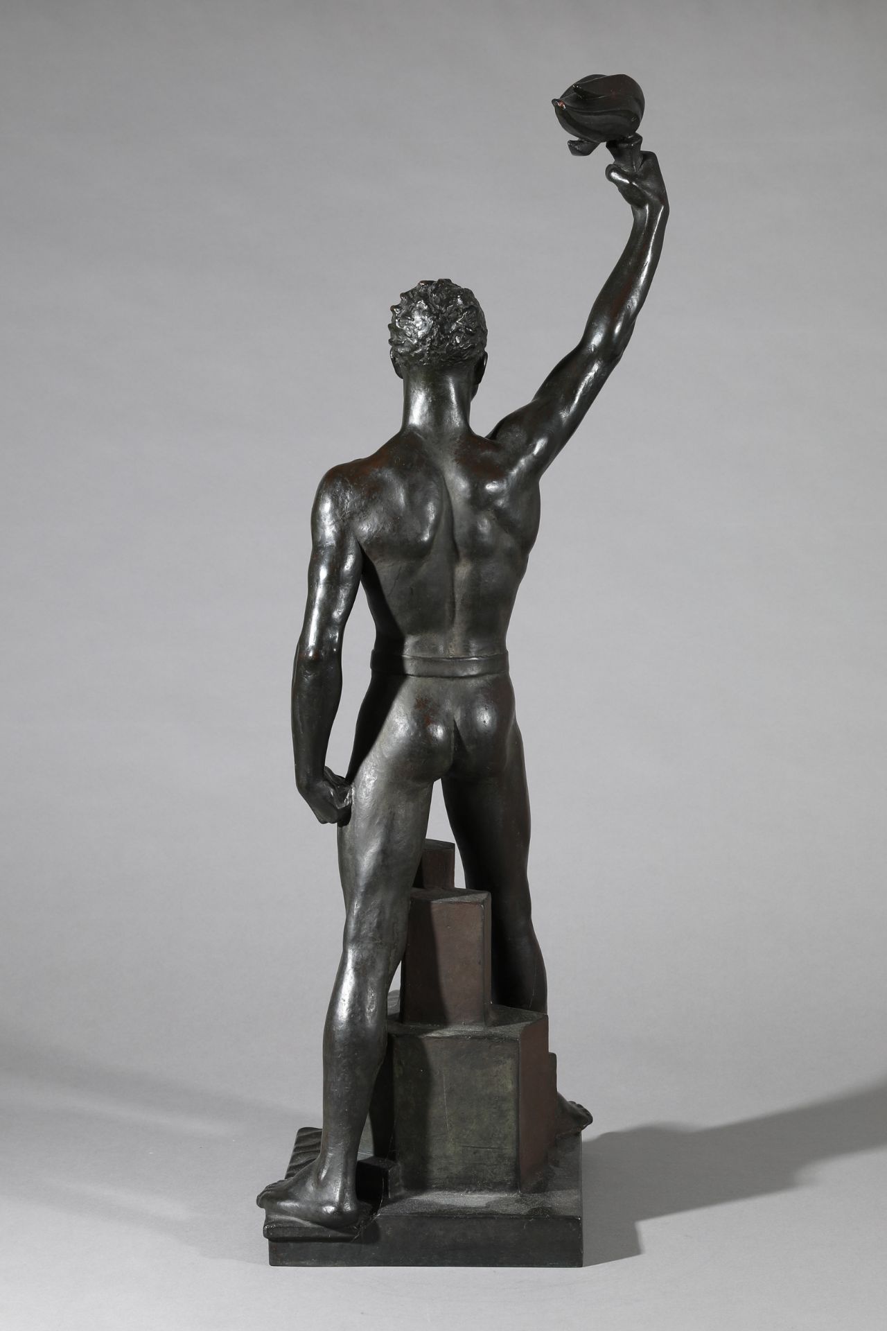 Willy Meller, Torchbearer, bronze - Image 5 of 6