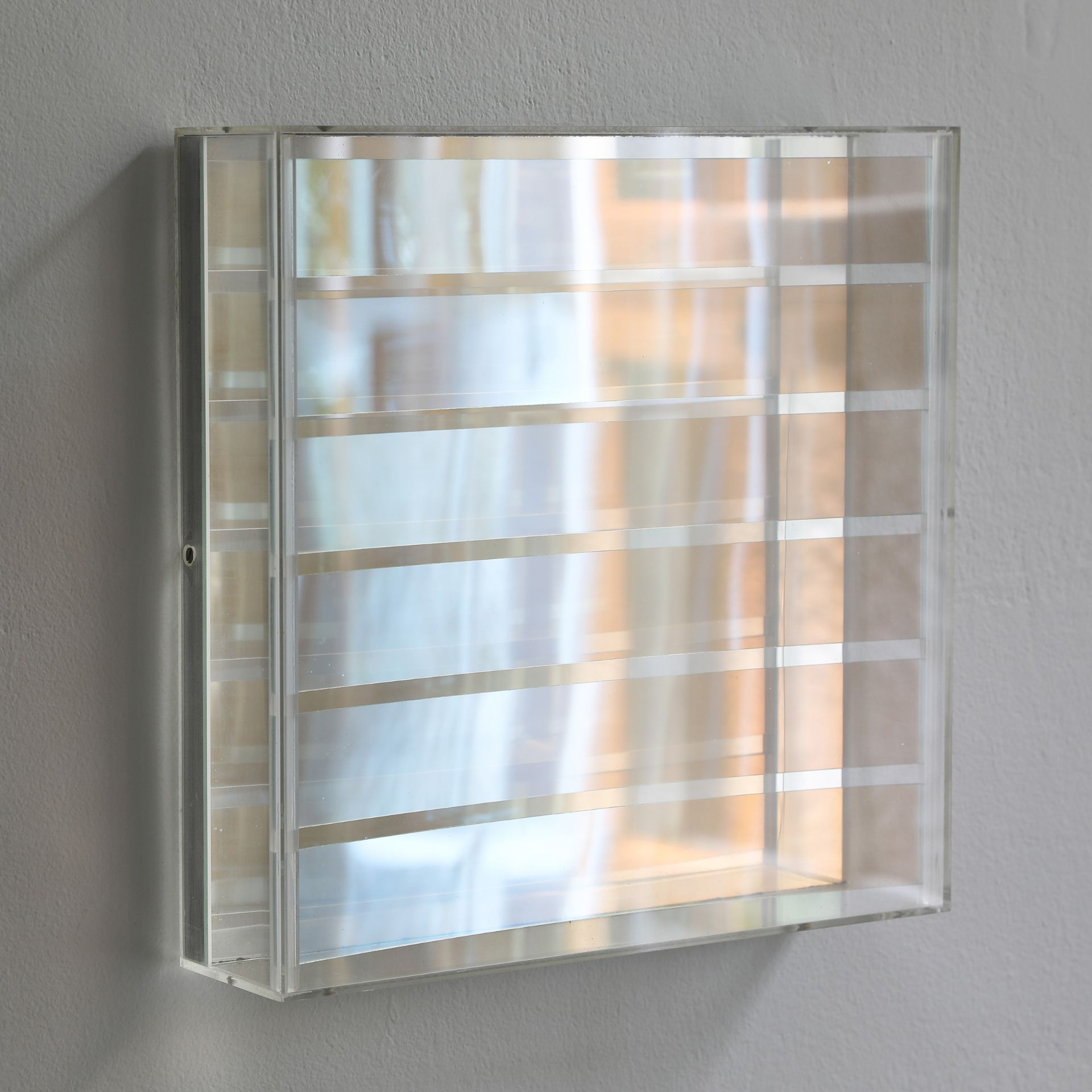 Adolf Luther*, mirror object with 6 concave stripes, 1976