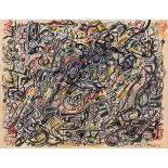 Jackson Pollock, zugeschrieben, Abstrakte Komposition, Mischtechnik, 1950
