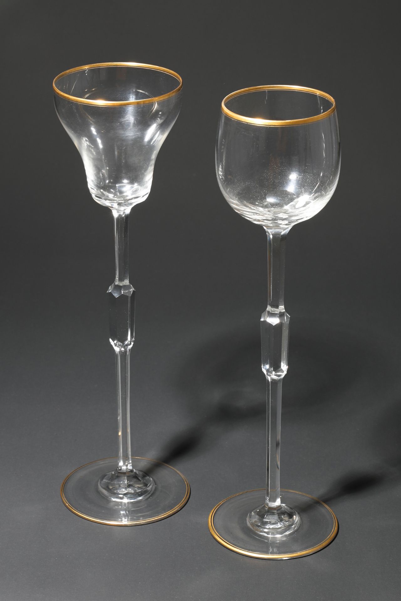 Siegfried Haertel, Josephinenhütte, 2 wine glasses shape 989