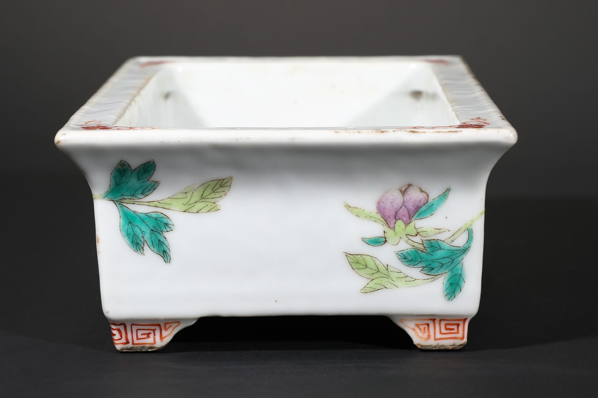 Famille Rose Bonsai Bowl, Qing Dynasty - Image 3 of 6