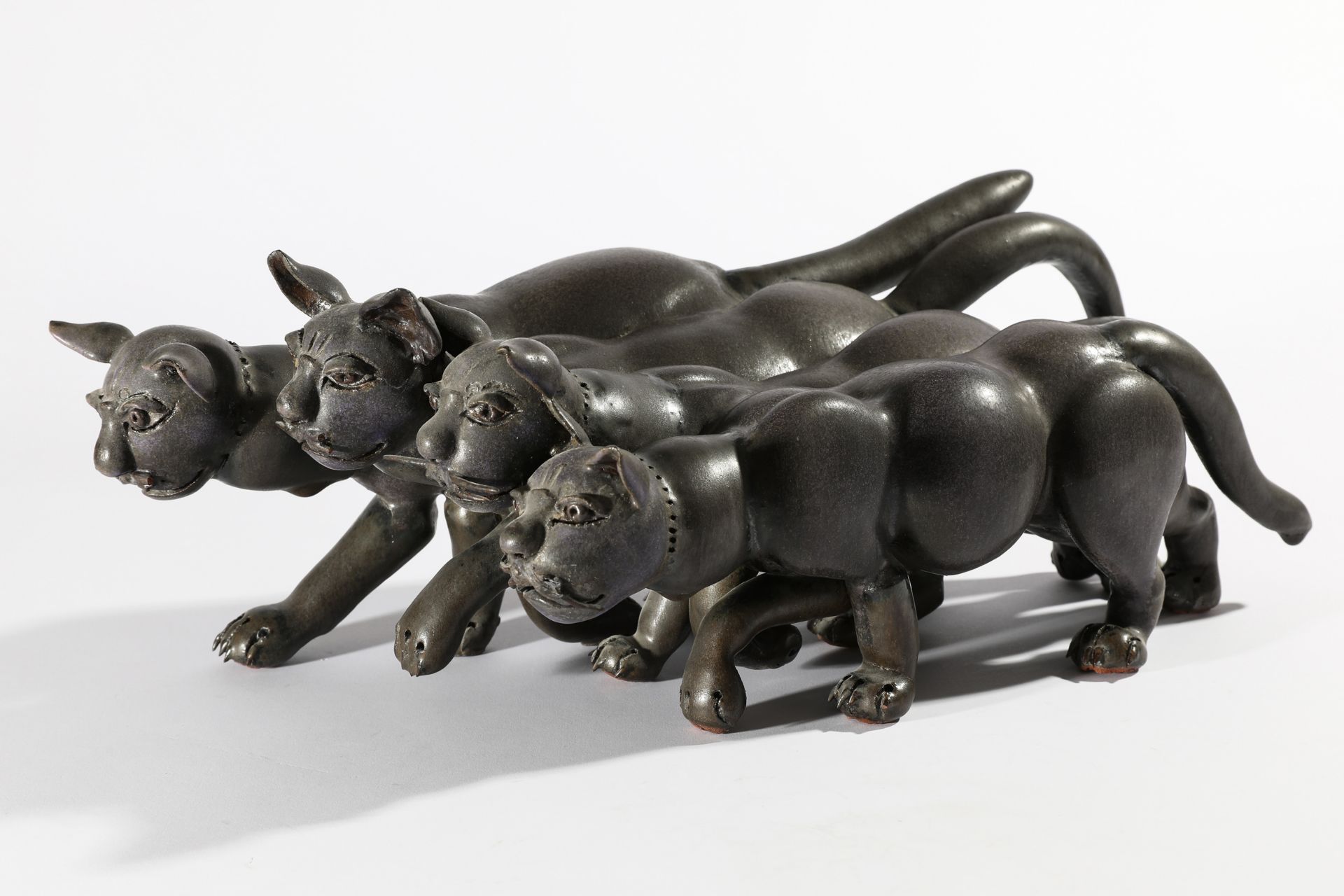 Beate Kuhn,4 cats mounted together
