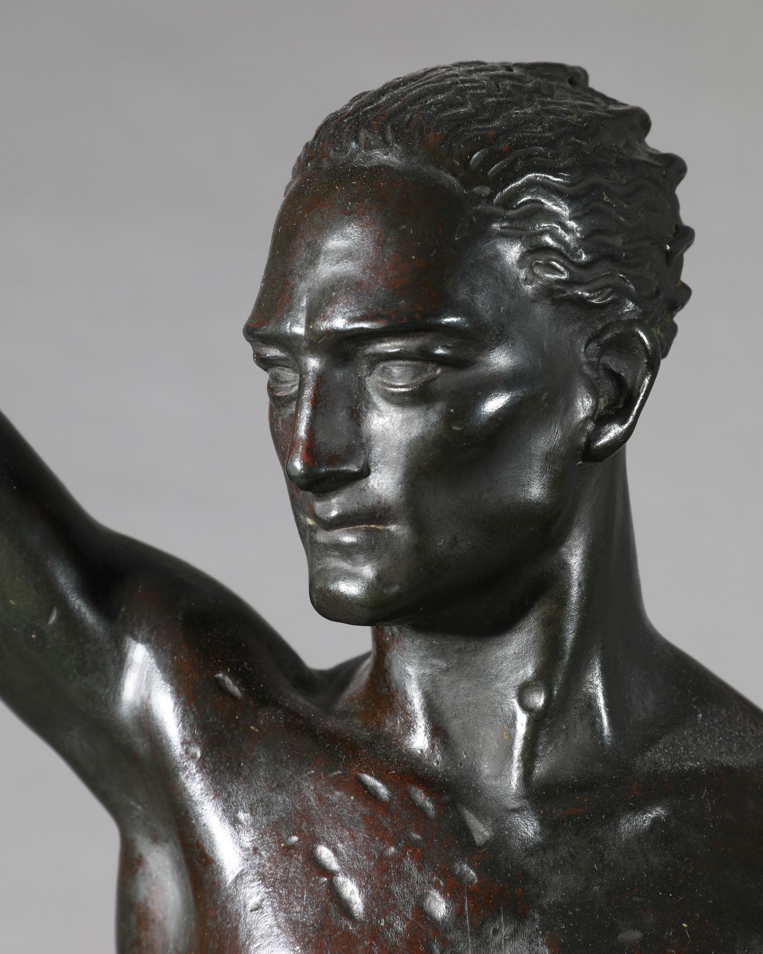 Willy Meller, Torchbearer, bronze - Image 2 of 6