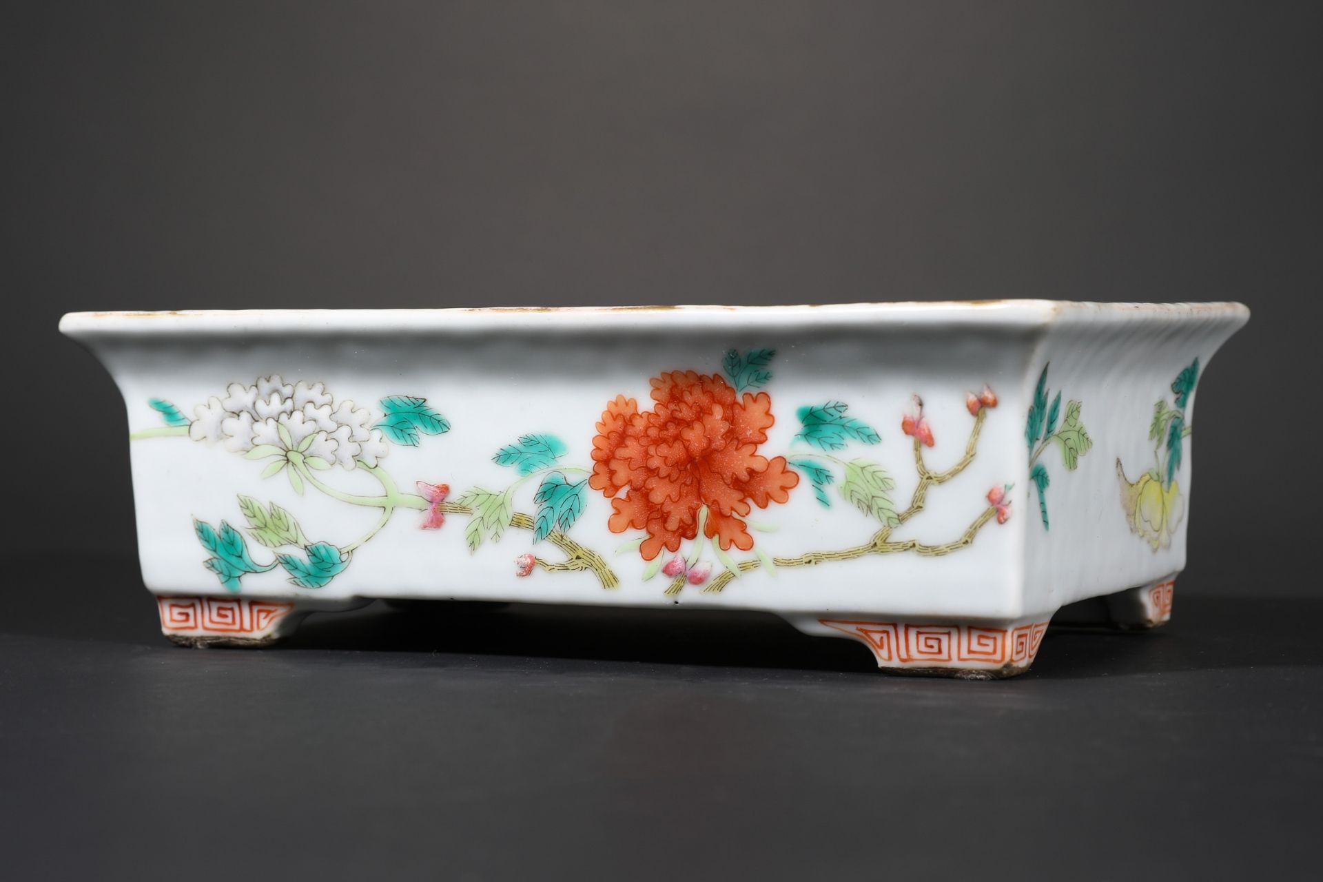 Famille Rose Bonsai Bowl, Qing Dynasty - Image 4 of 6