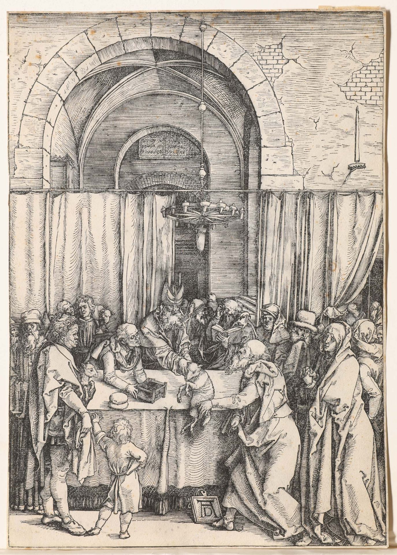 Albrecht Dürer, Joachims Opfer wird zurückgewiesen (aus: Das Marienleben), 1511