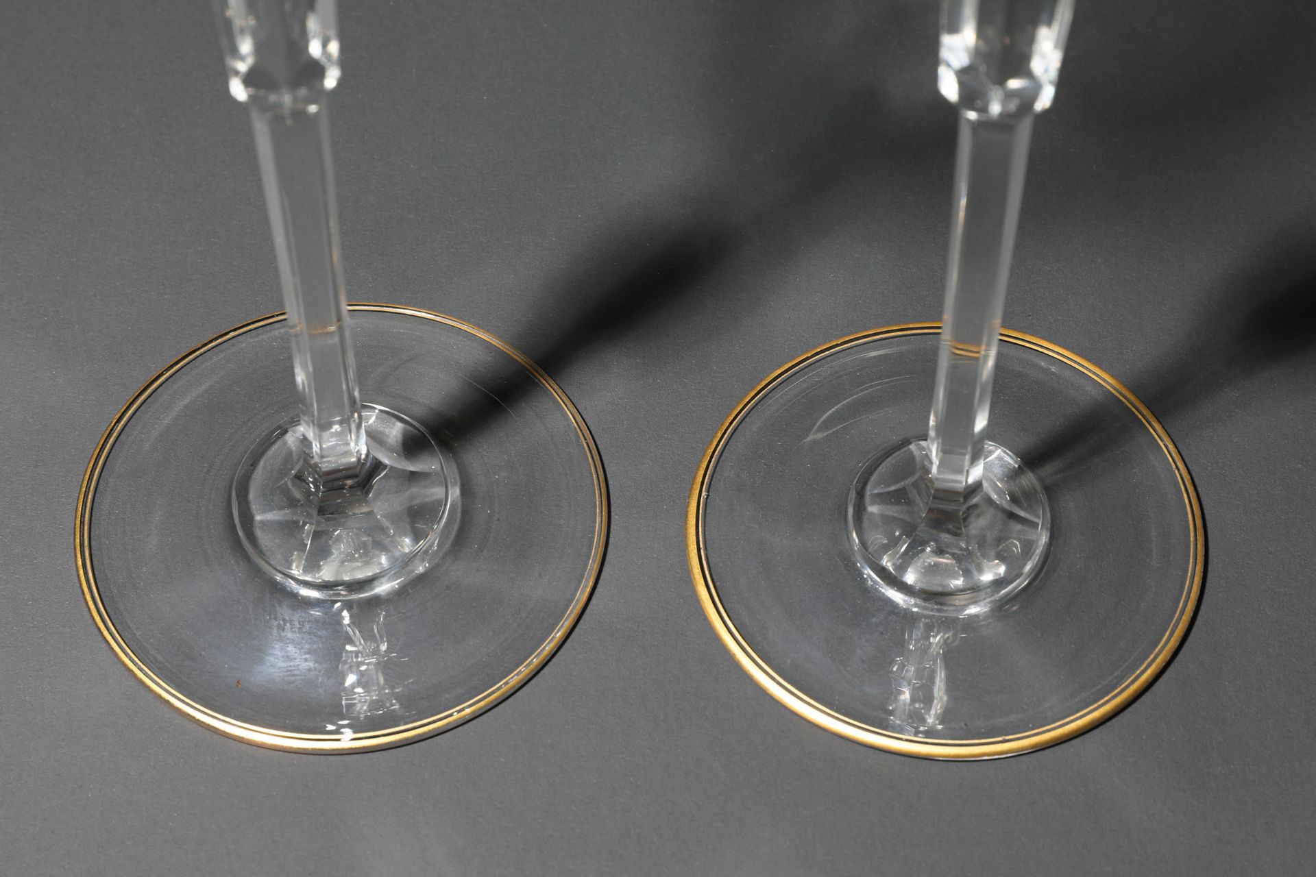 Siegfried Haertel, Josephinenhütte, 2 wine glasses shape 989 - Image 5 of 6
