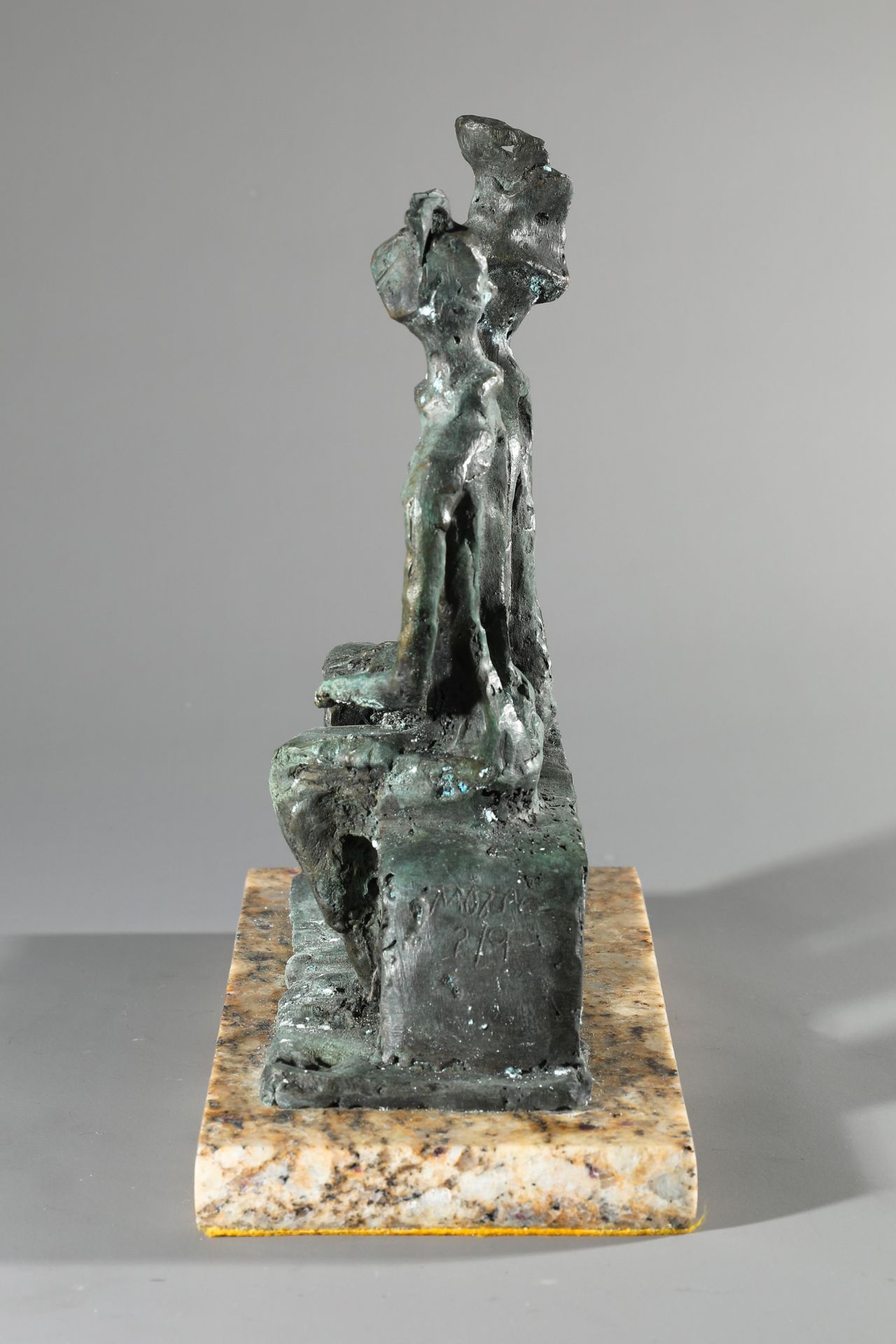 after Henry Moore, King and Queen, replica, bronze, patinated - Image 3 of 5