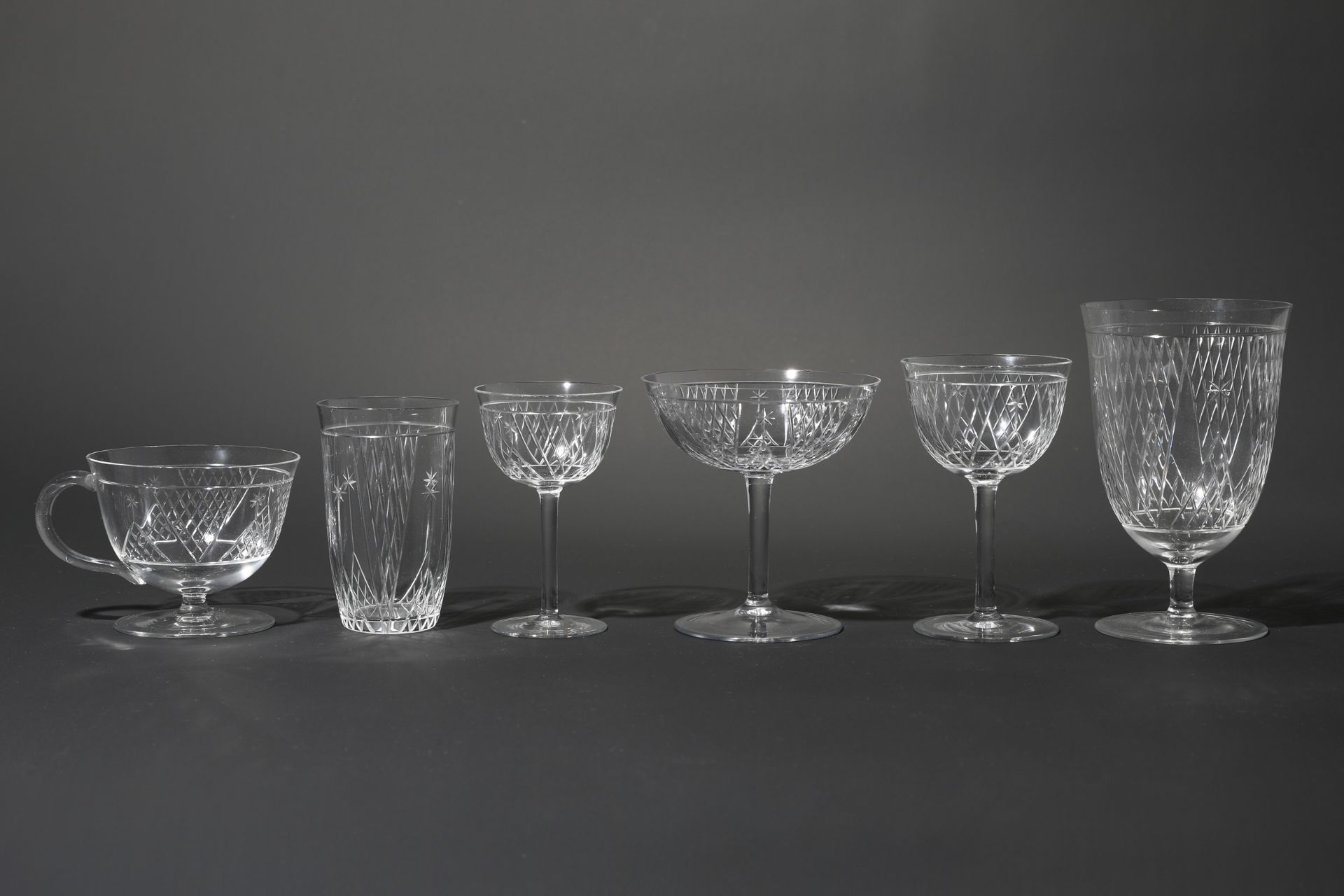 Josef Hoffmann, Wiener Werkstätte, glass service, model 200-DEKOR 1 - Image 11 of 11