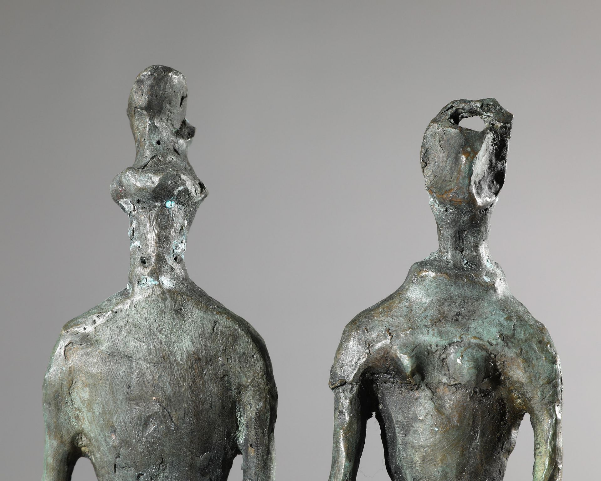 after Henry Moore, King and Queen, replica, bronze, patinated - Image 2 of 5