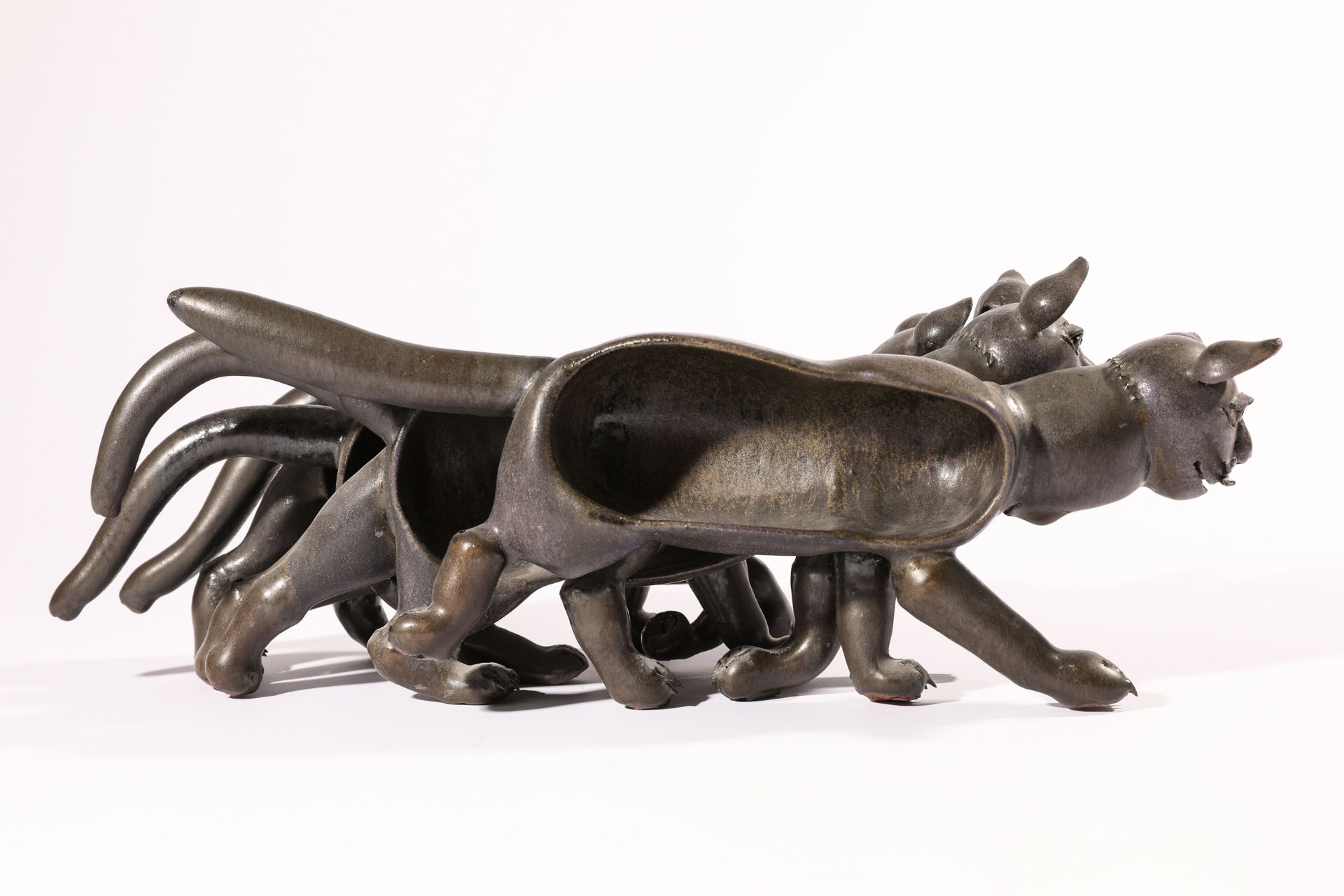 Beate Kuhn,4 cats mounted together - Image 3 of 7