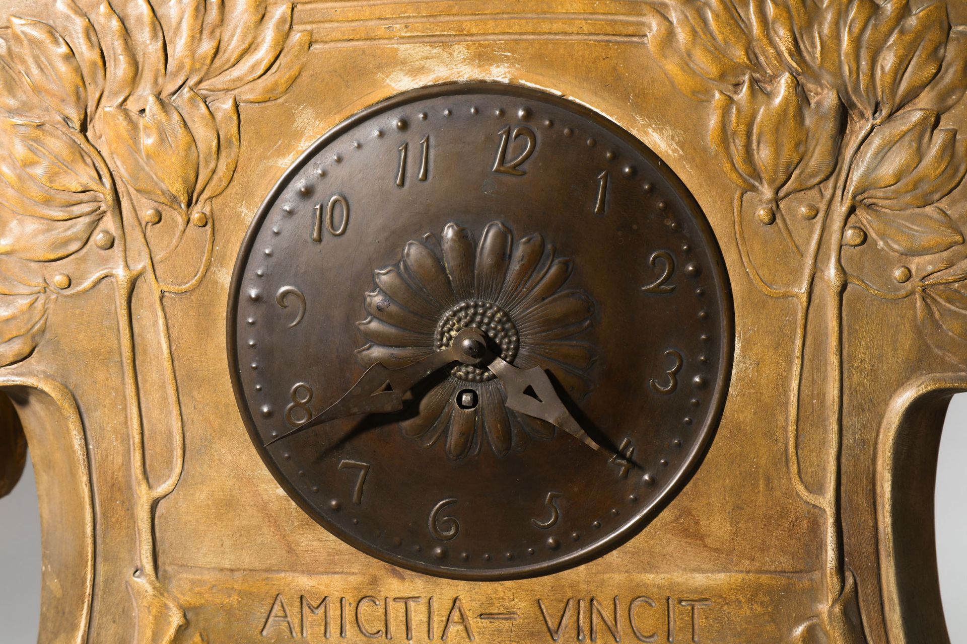 Friedrich Goldscheider, Simon, countertop Clock Amicitia Vincit Horas - Image 4 of 8