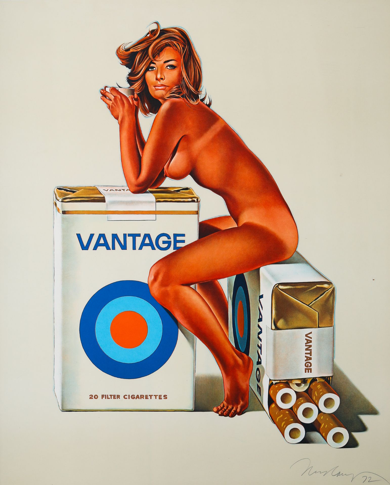 Mel Ramos, Vantage Tobacco Red, 1972
