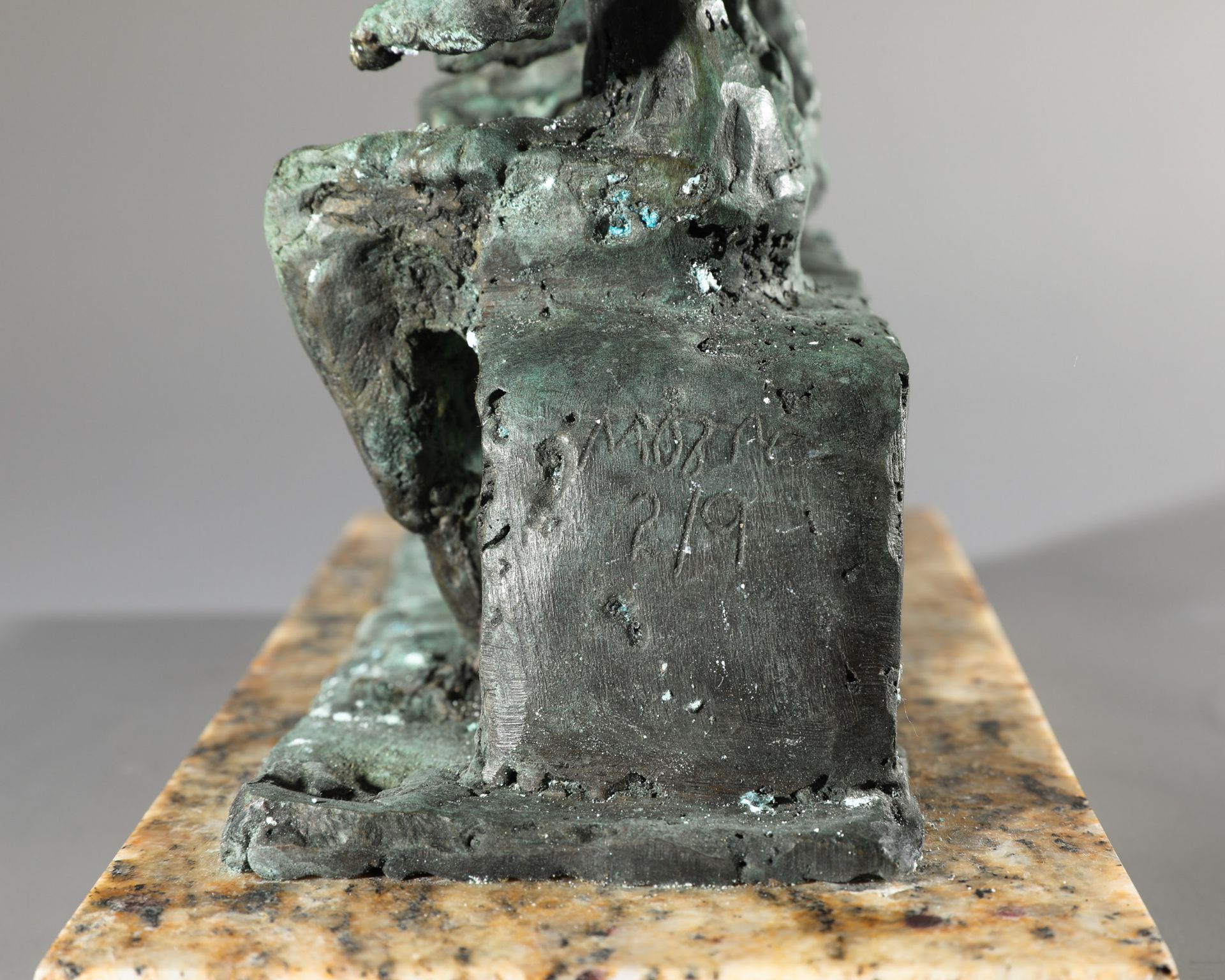 after Henry Moore, King and Queen, replica, bronze, patinated - Image 5 of 5