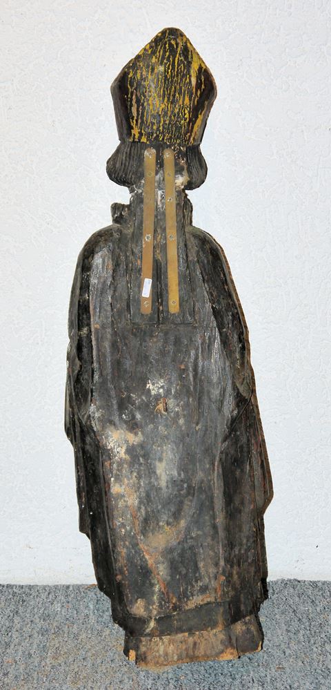 Saintly bishop, wooden sculpture, 18th/19th century - Image 2 of 2