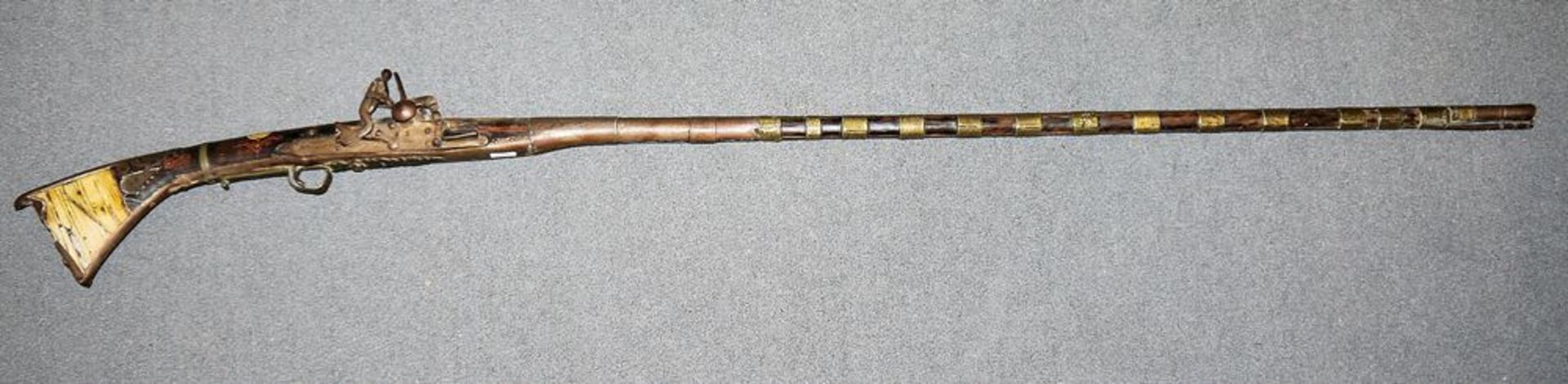 Long Moukhala, flintlock rifle of the Maghreb, 19th century - Image 2 of 2