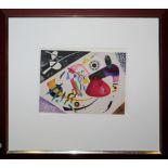 Wassily Kandinsky, "Roter Fleck II", Farblithographie, DLM, galeriegerahmt