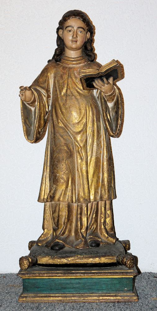 Standing boy Jesus, wooden sculpture c. 1850