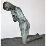 Constantin Brancusi, Das Gebet (rugăciunea), Bronze patiniert, posthumer Nachguss des Entwurfs von