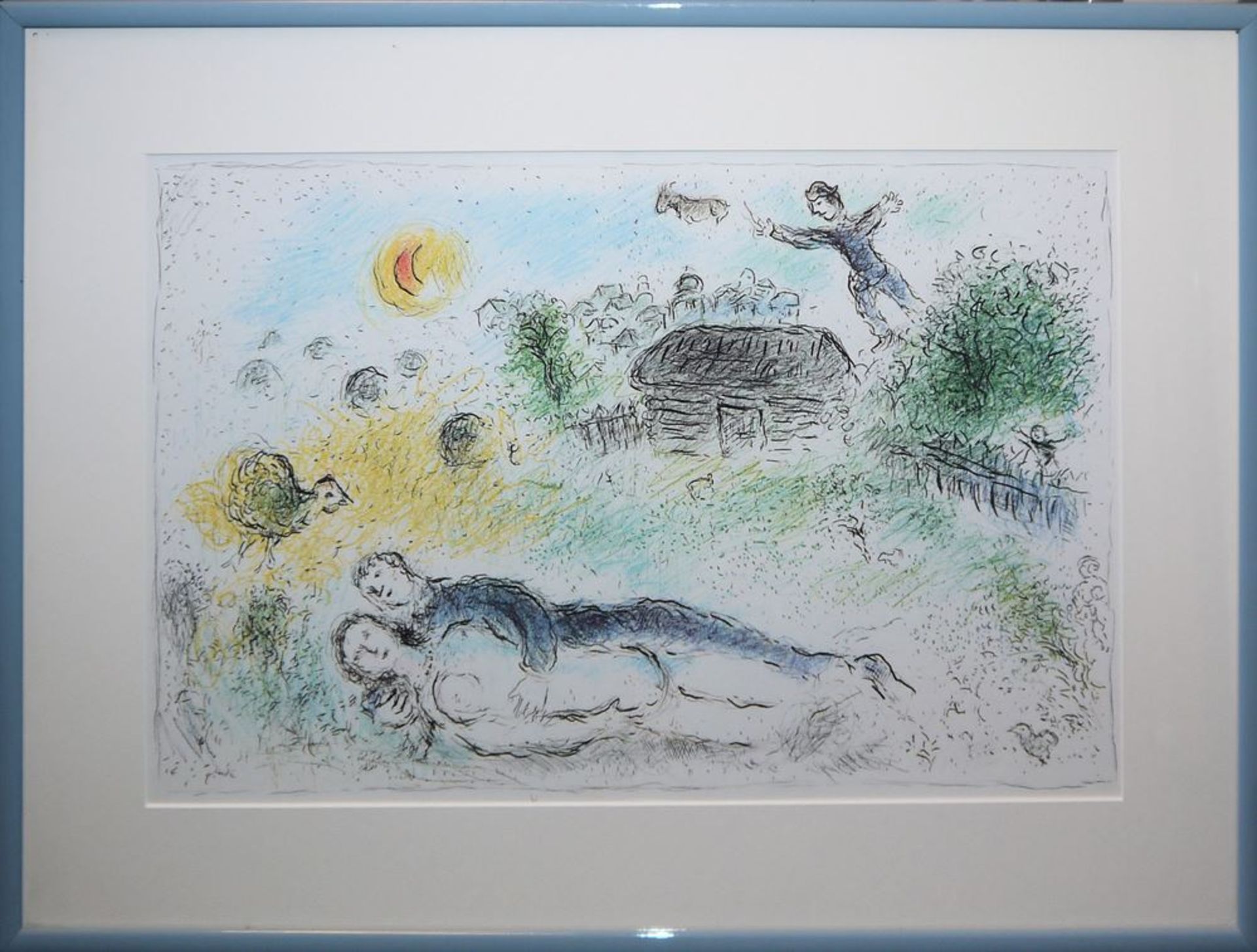 Marc Chagall, Dans le Ciel de l'Opéra / La Parade / L'Âme du Cirque / Les Amoureux à l'Isba, 4 Farb - Bild 2 aus 4