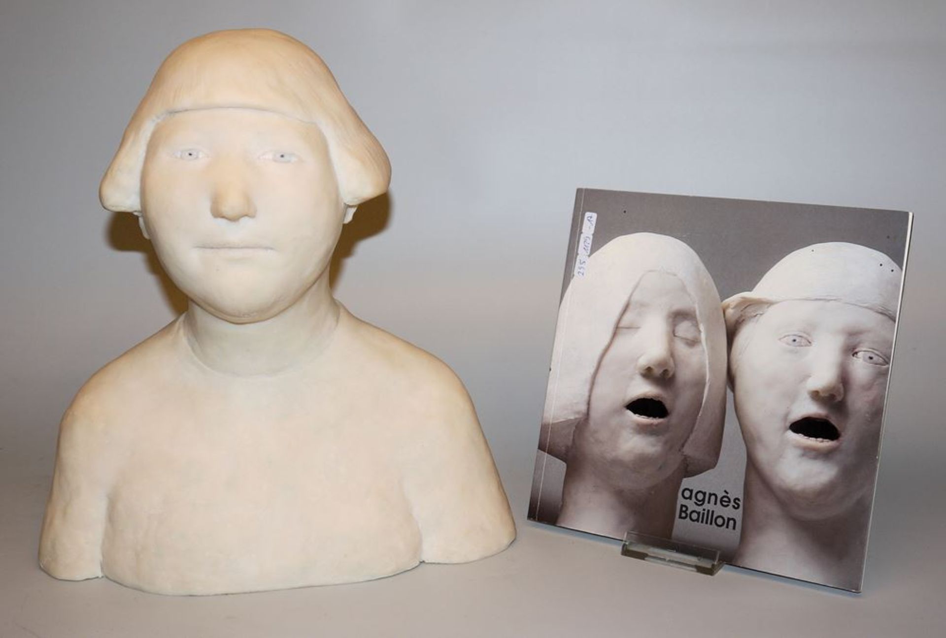 Agnès Baillon, Buste de femme, sculpture from 2003, with catalogue