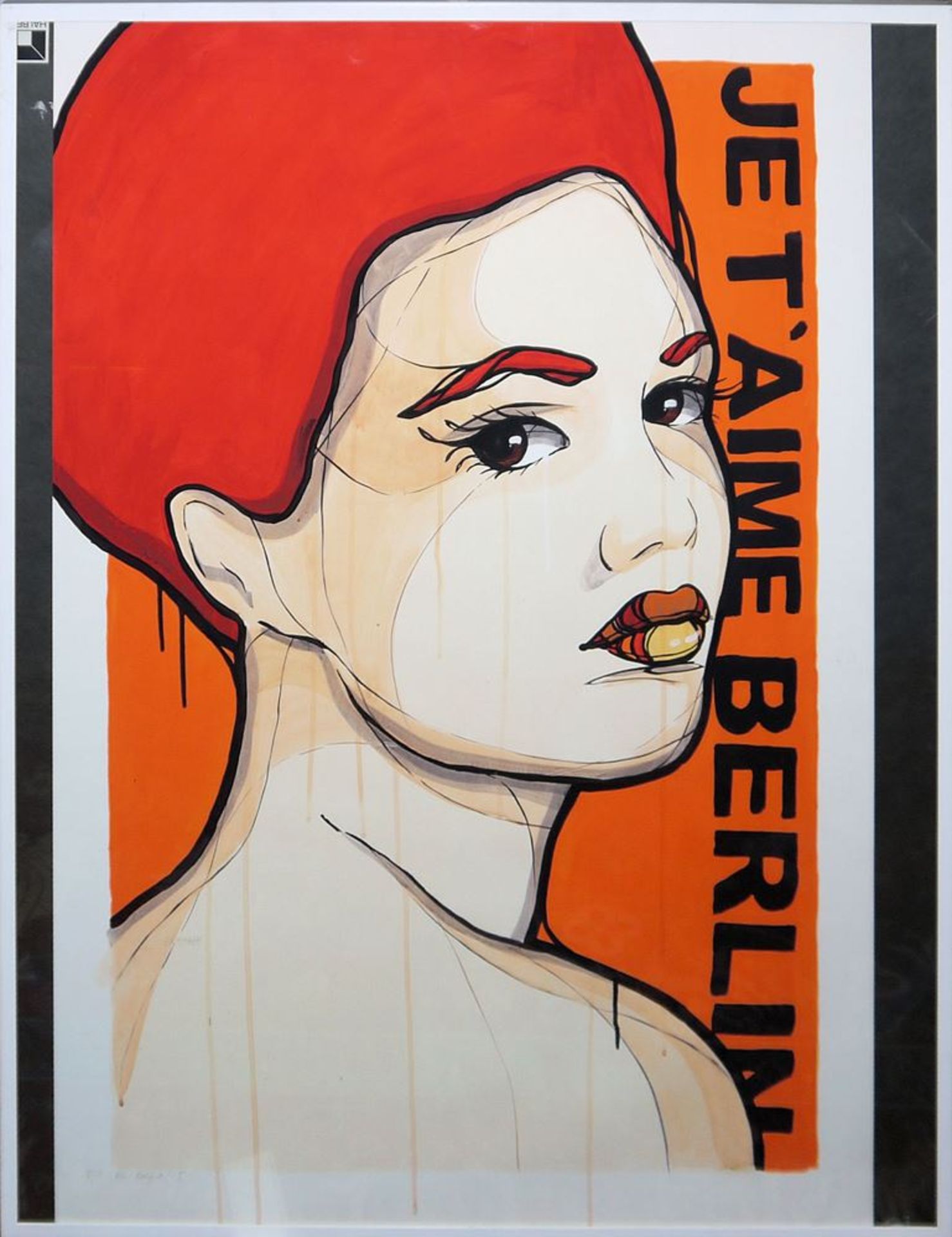 El Bocho, "Je t'aime Berlin", 2015, fineart print, hand-finished, signed, framed