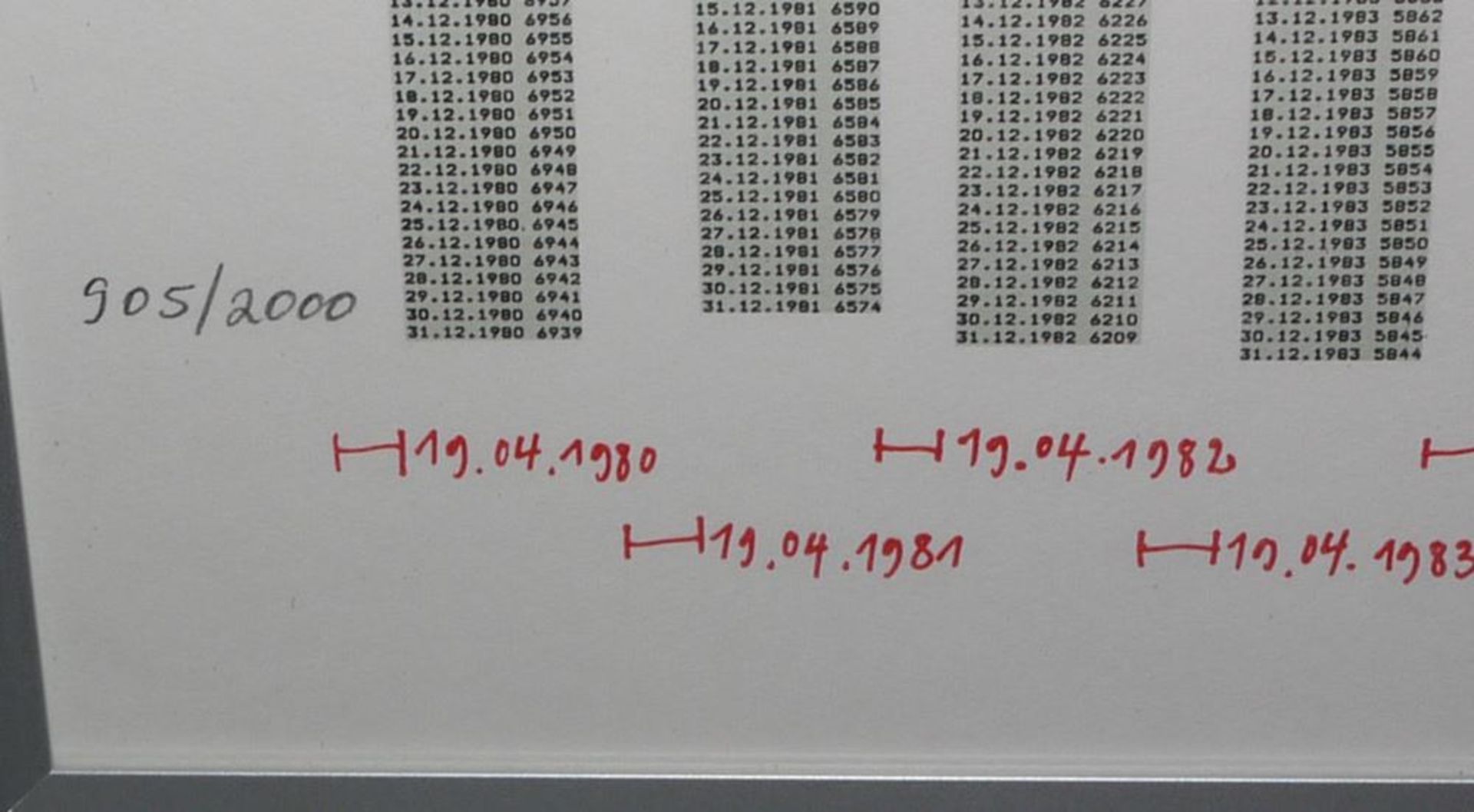 Joseph Beuys, Countdown 2000, signiertes Farboffset von 1981, gerahmt - Bild 3 aus 3