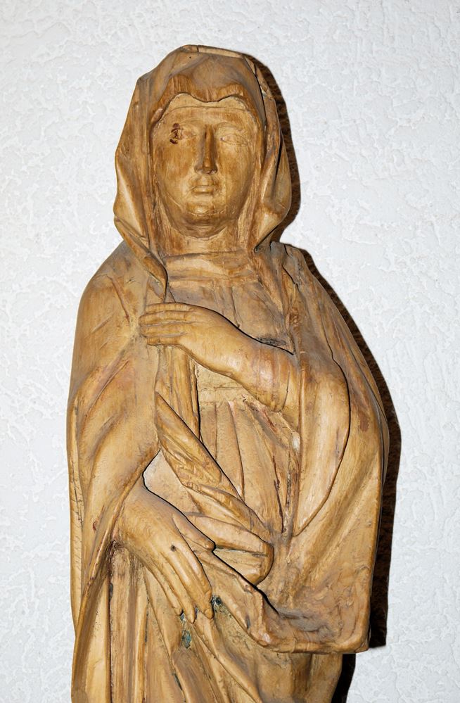Standing Madonna, wooden sculpture c. 1900 - Image 2 of 3
