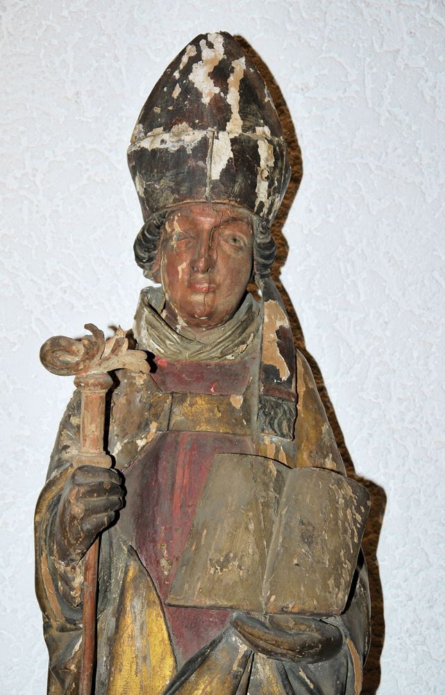 St. Nicholas, wooden sculpture c. 1800 - Image 2 of 3