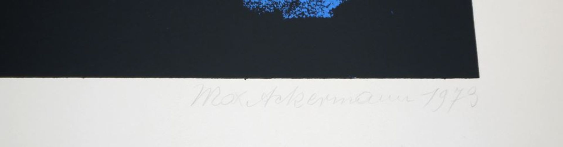 Max Ackermann, "Homophone Composition", signed colour serigraph from 1973 - Image 2 of 2