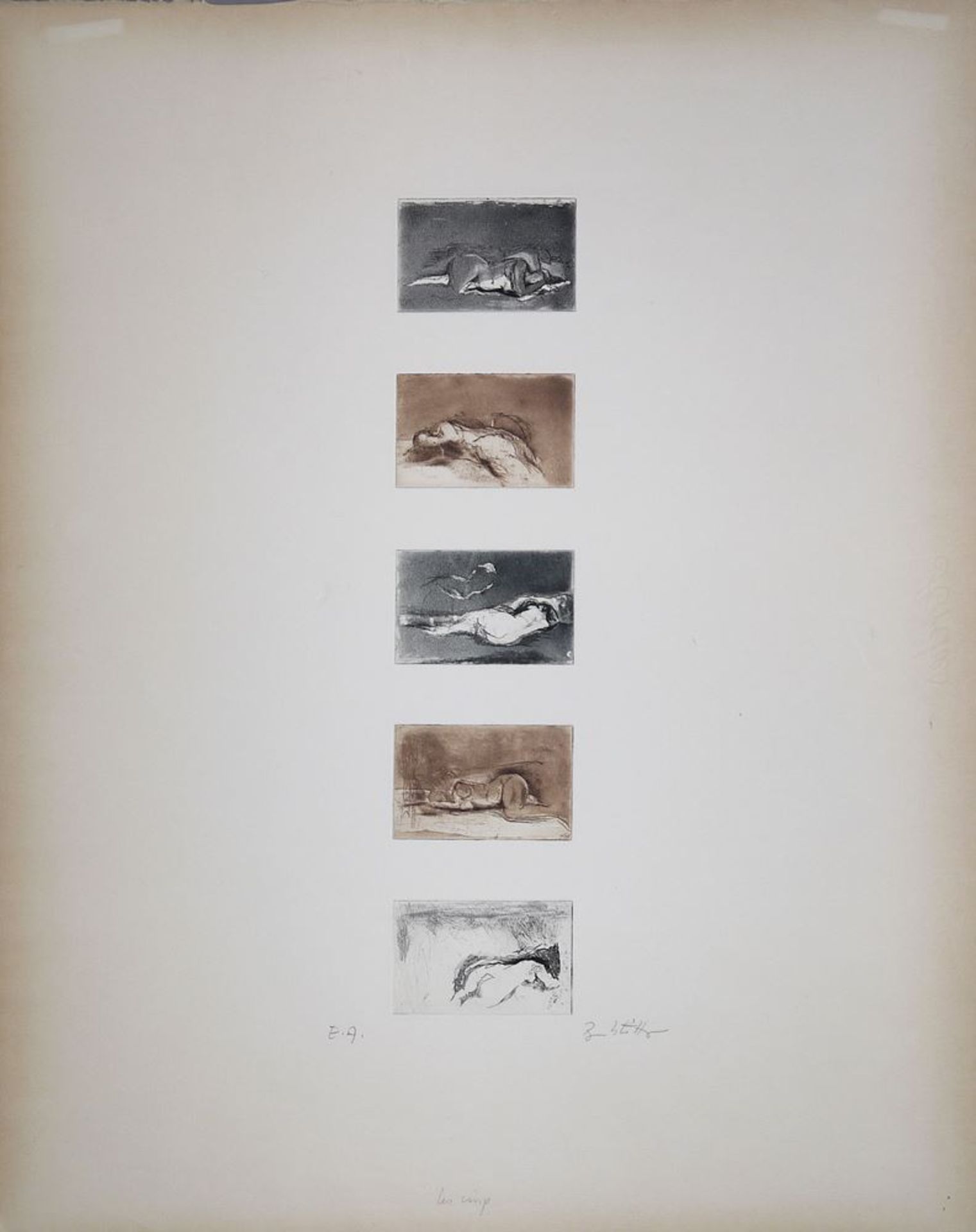 Karl Brandstätter, Nudes, 3 signed aquatint etchings - Image 2 of 4
