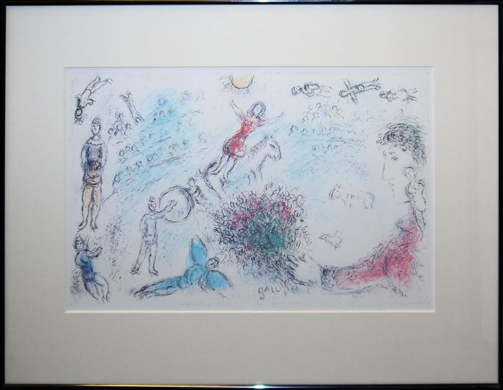 Marc Chagall, Dans le Ciel de l'Opéra / La Parade / L'Âme du Cirque / Les Amoureux à l'Isba, 4 Farb - Bild 4 aus 4