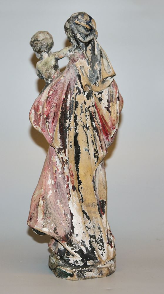 Mary with the Infant Jesus, small fine wooden sculpture c. 1720/40 - Image 2 of 2