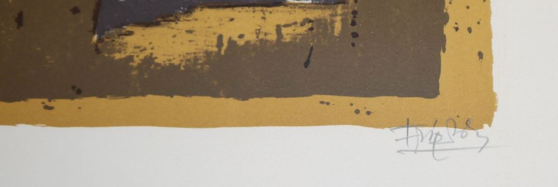 Johnny Friedlaender, Composition I (1959) & 2 compositions on brown ground, colour etching a. 2 col - Image 4 of 4