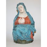 Trauernde Maria, von einer Kreuzigung, Holzskulptur, um 1700