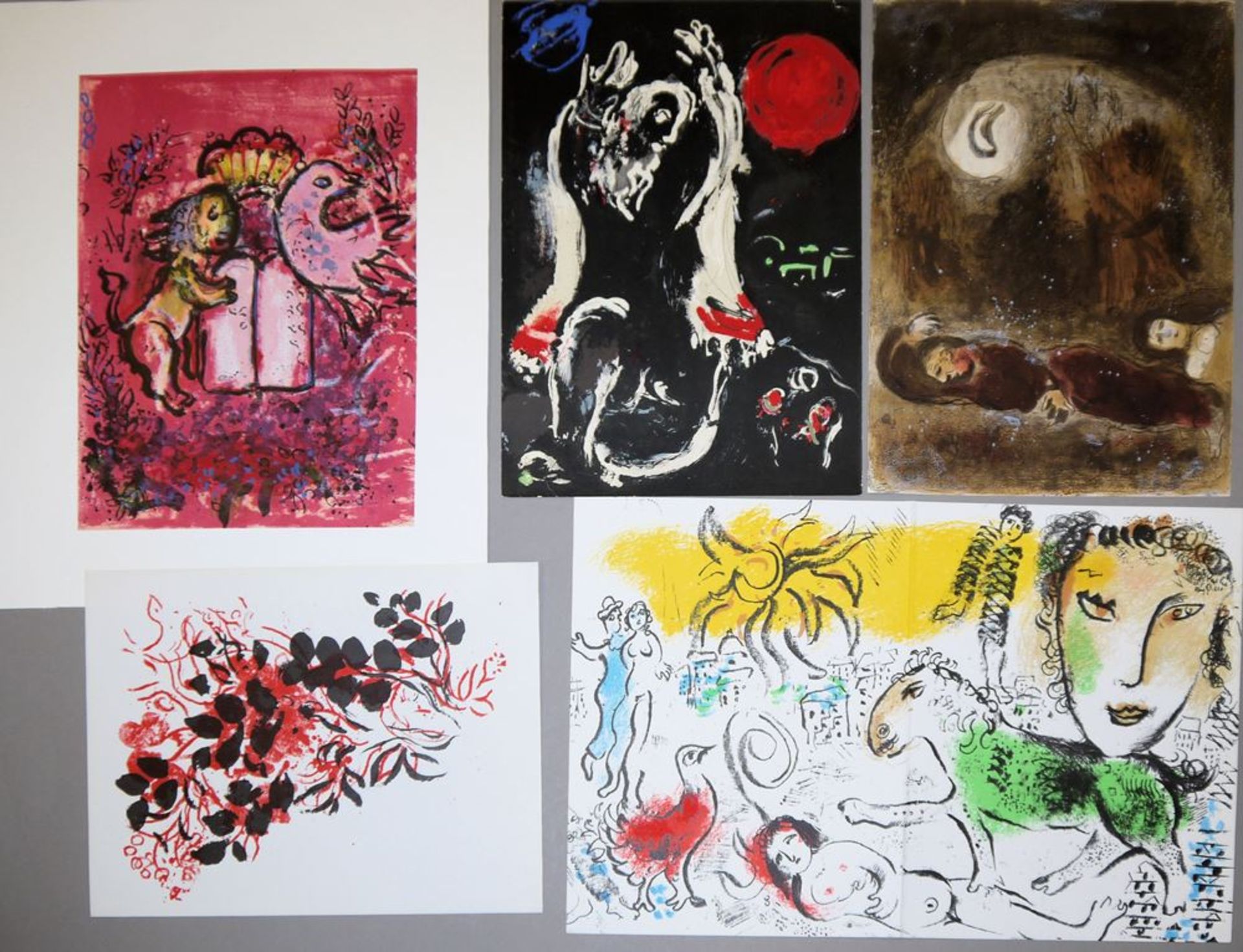 Marc Chagall, 15 sheets, of which 11 colour lithographs, partly DLM 