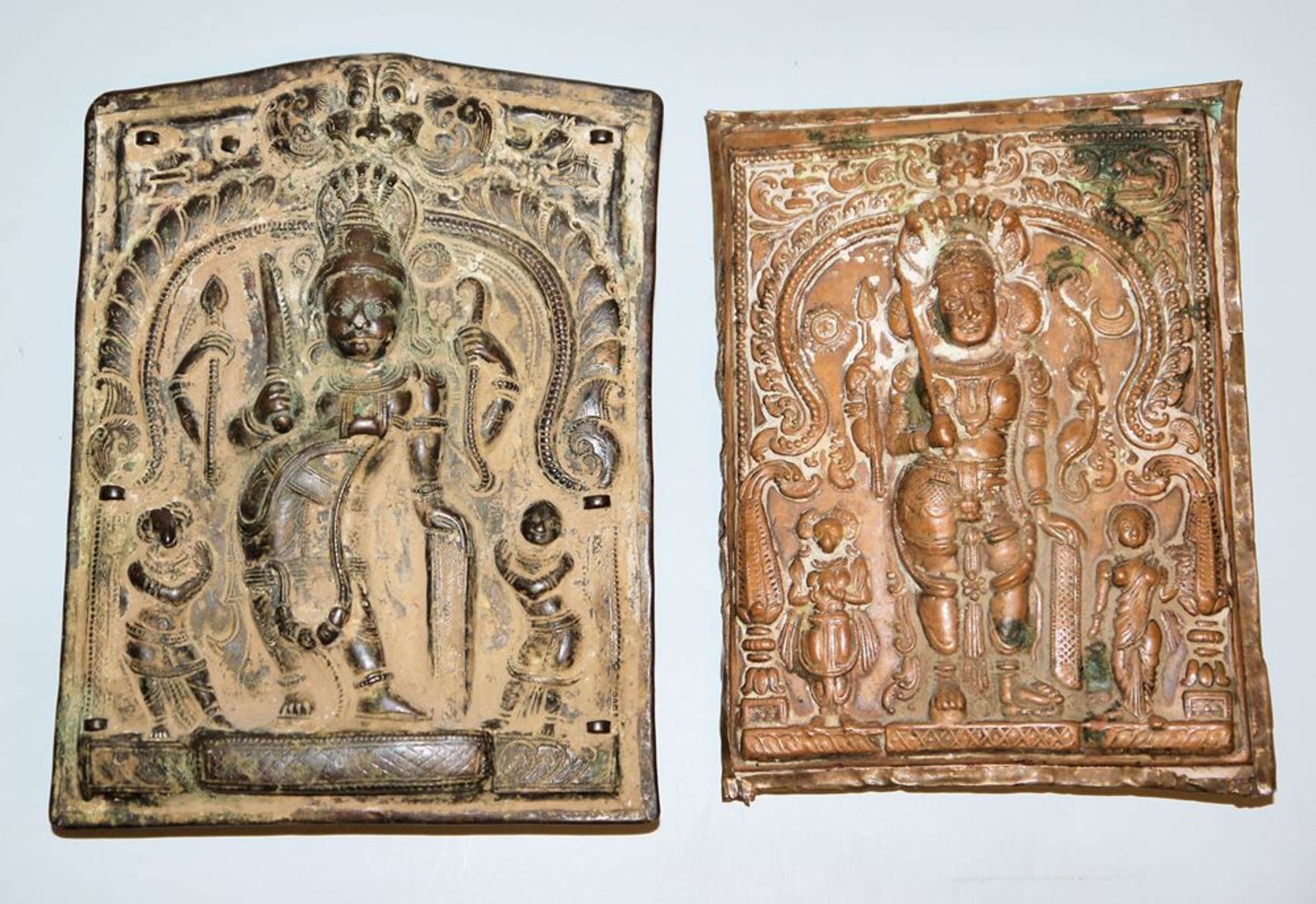 Two processional plaques of the god Virabhadra, Karnataka, South India 18th/19th century