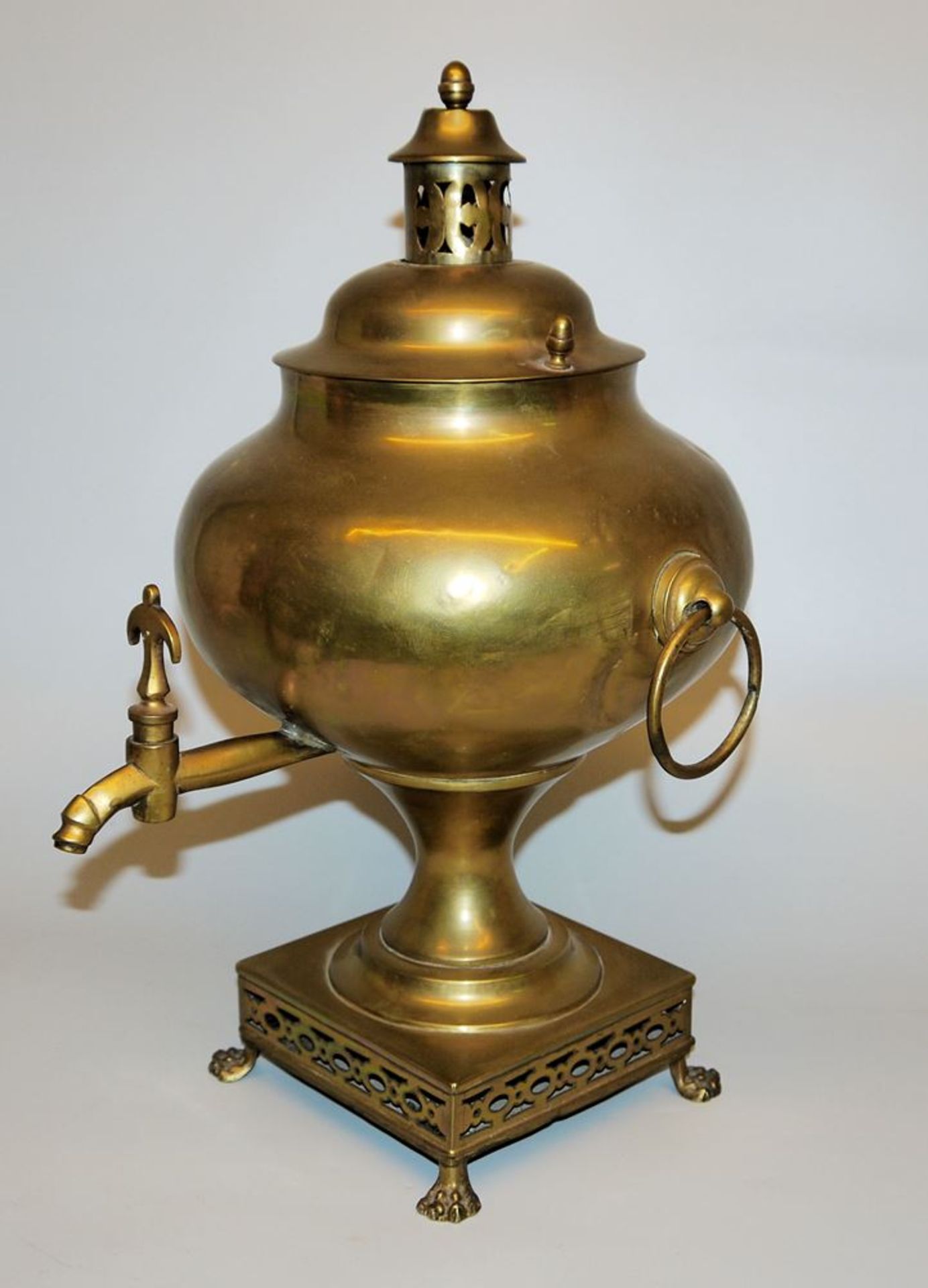 Samovar/ hot water container, brass, mid 19th century