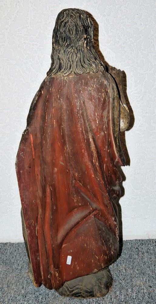 Resurrection Christ, wooden sculpture c. 1800 - Image 3 of 3