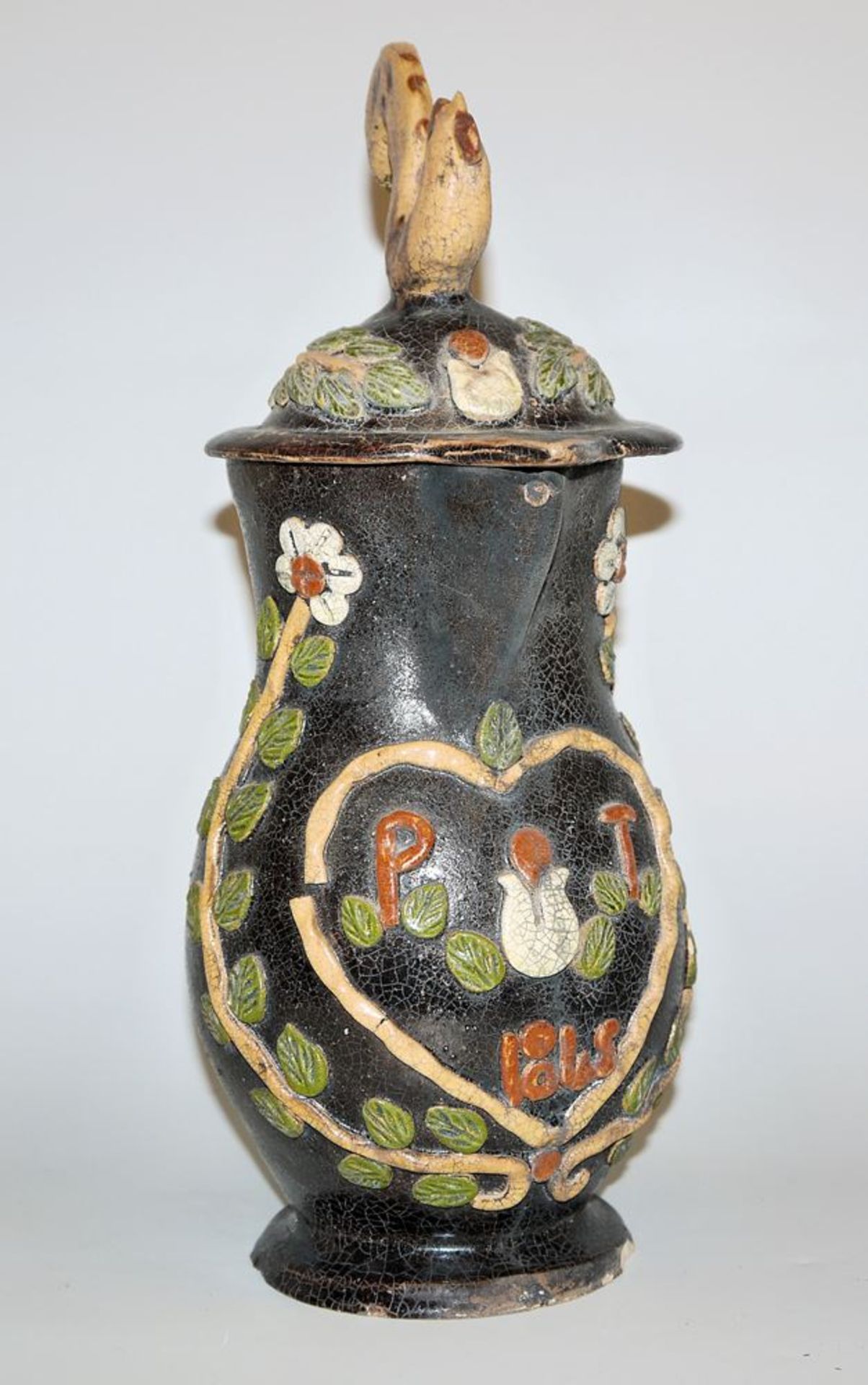 Soufflenheim bridal jug, Alsace 19th century