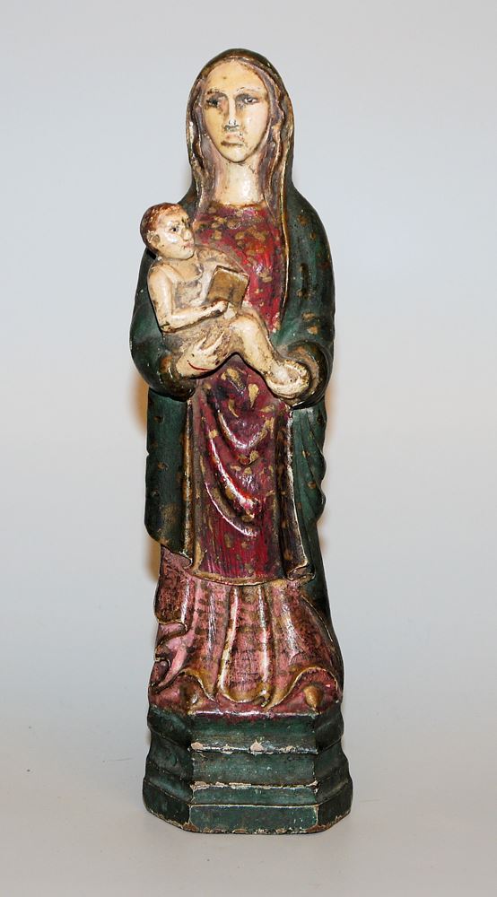 Madonna, painted wooden sculpture, probably Italy c. 1800/20