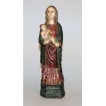 Madonna, Holzskulptur bemalt, wohl Italien um 1800/20