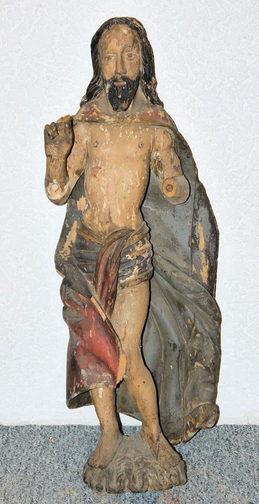 Resurrection Christ, wooden sculpture c. 1800