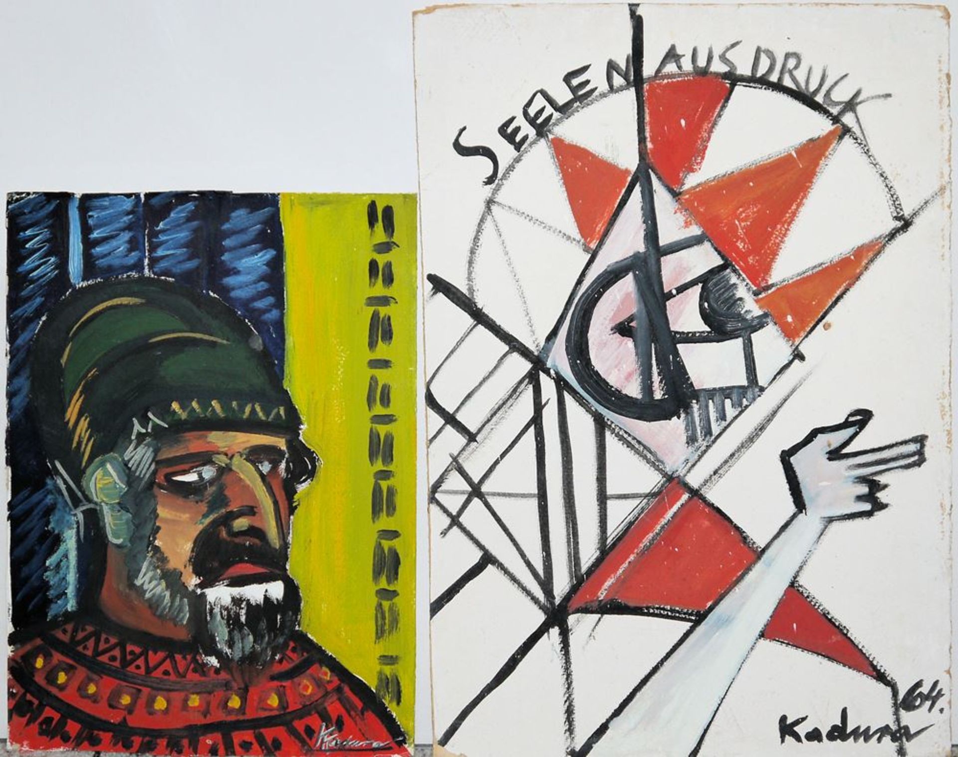 K. Kadura, 4 representational-figurative works from the 1960s - Image 2 of 2