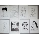 Horst Janssen, 23 Porträts für Hermann Laatzen sowie Plakat Kunsthaus Lübeck, 24 Lithographien, all
