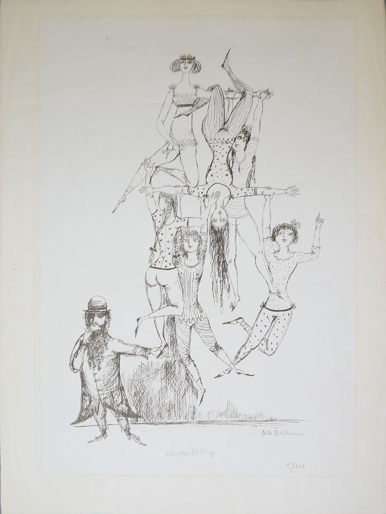 Bele Bachem, "Schwebe Übung", signed lithograph