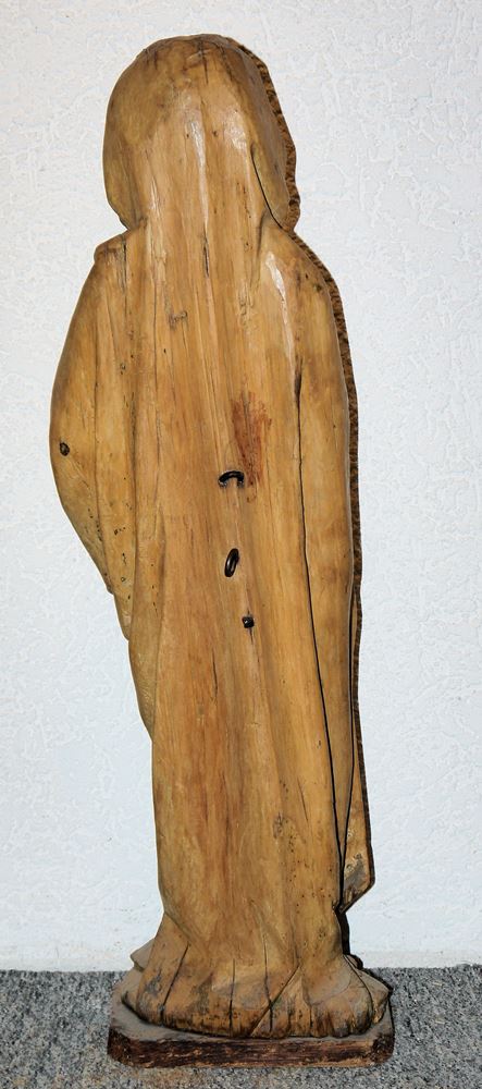 Standing Madonna, wooden sculpture c. 1900 - Image 3 of 3